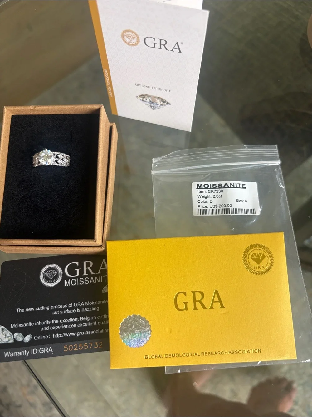Silver-Tone Crystal Engagement Ring - Sparkling White Stone - Picture 2 of 5